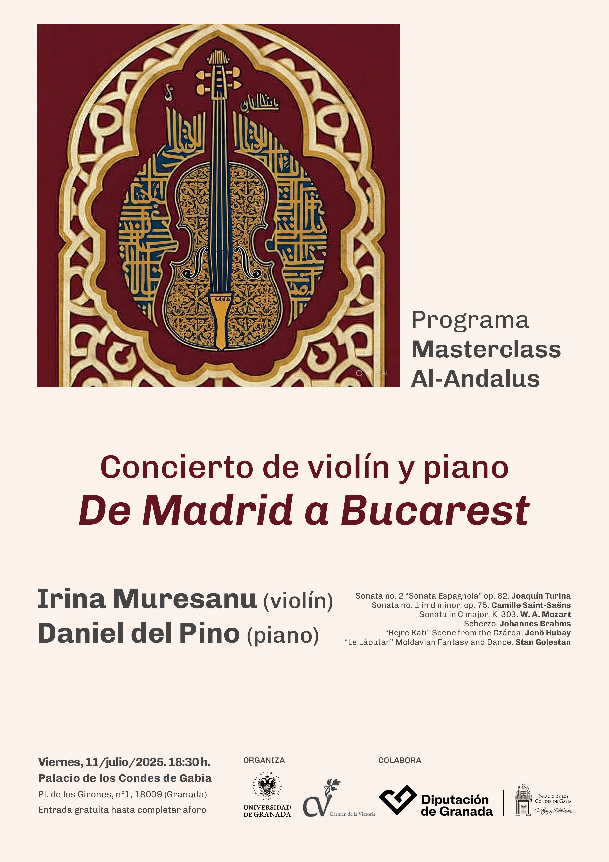 Concierto de Violín y Piano "De Madrid a Bucarest"