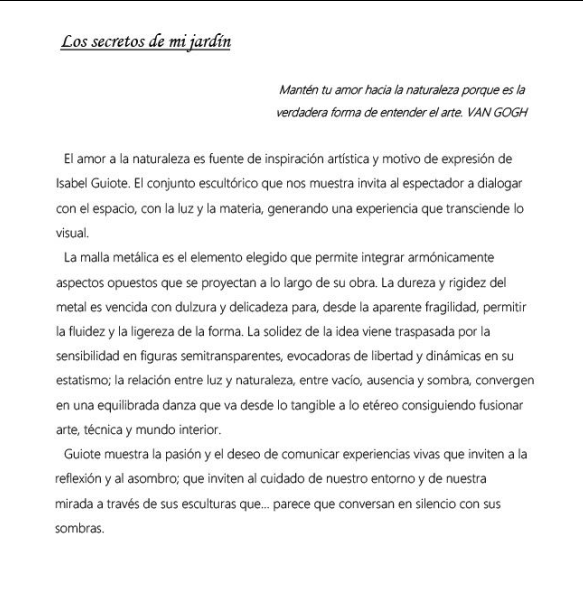 Texto exposición