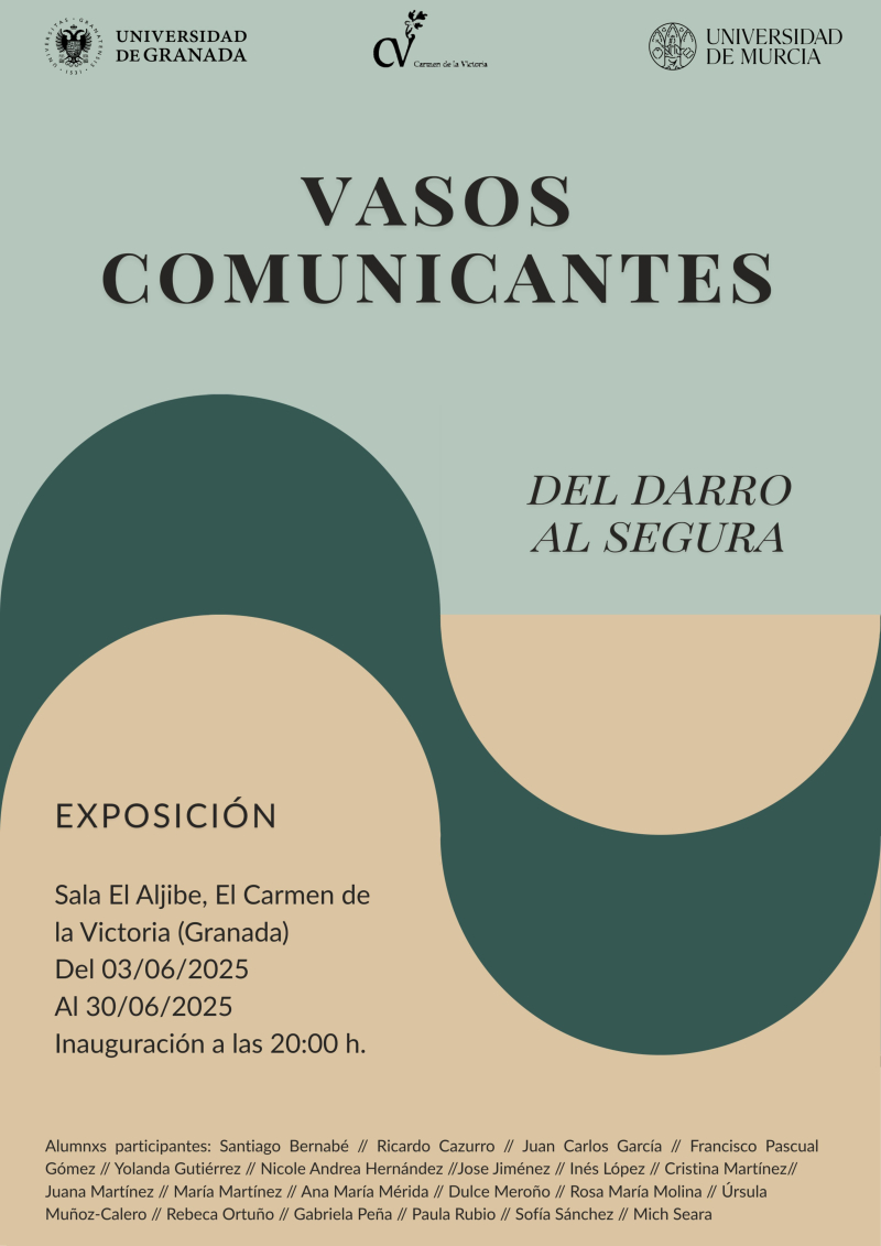 Exposición "Vasos comunicantes: del Segura al Darro", Sala de exposiciones El Aljibe del Carmen de la Victoria Exposición "Vasos comunicantes: del Segura al Darro", Sala de exposiciones El Aljibe del Carmen de la Victoria